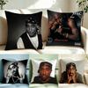 Promi Tupac Shakur Kissenbezug Kurzer Plüschkissenbezug Beidseitiger Druck Waschbarer Sofakissenbezug Heimdekoration Geschenk