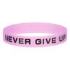 Wristband Never Give Up Bracelet Basketball Wristband Silicone Sweat Band Luminous Rubber Bracelets