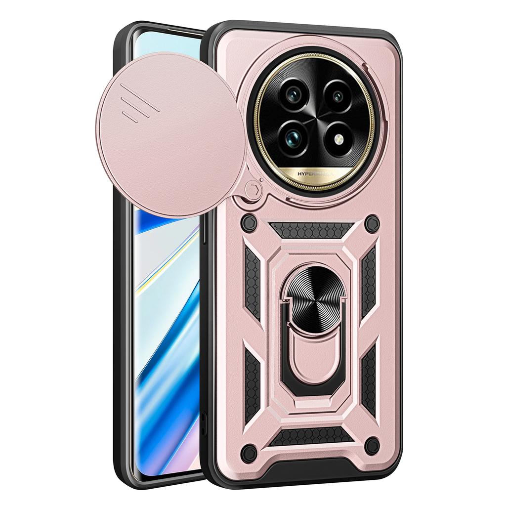 Pro Realme 13 Pro 5G (Globální)/13 Pro+ 5G (Globální) Pouzdro s posuvným krytem kamery PC+TPU Stojánek Kryt na telefon
