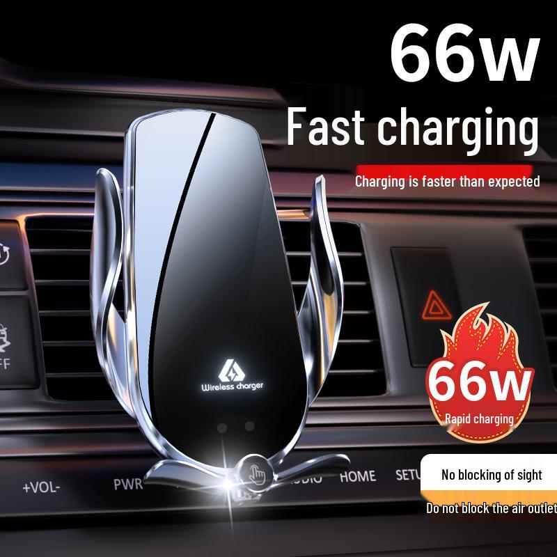 M4 Magic Clip 66W Fast Magnetic Wireless Charging Phone Holder for Car