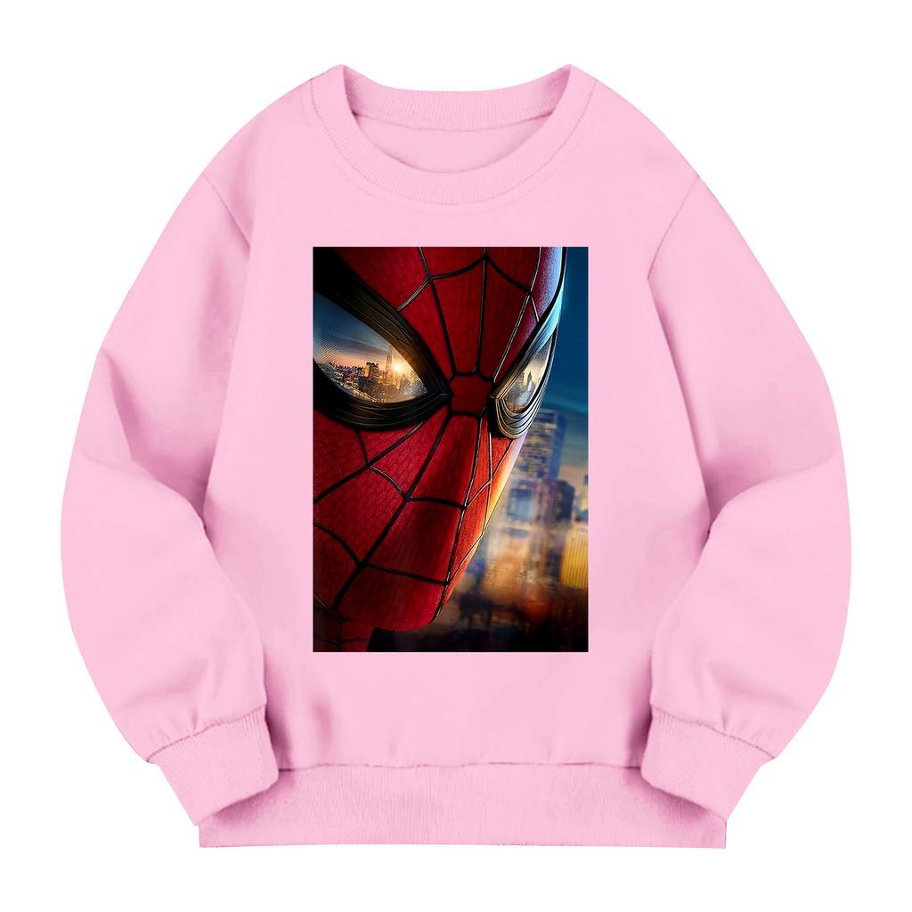 Kids Long Sleeve Neck Sweatshirt, Letter Print Pullover, Loose Fit Top for Boys Girls