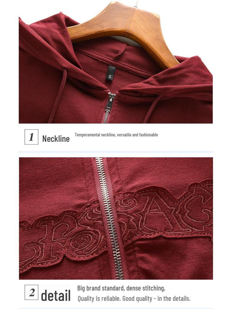 Women's 2025 Slim-Fit Hooded Long-Sleeve T-Shirt: Spring/Autumn Lightweight Short Jacket Top