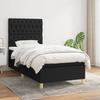 3142547 vidaXL Divan Bed with Mattress Black 90x200 Cm Fabric