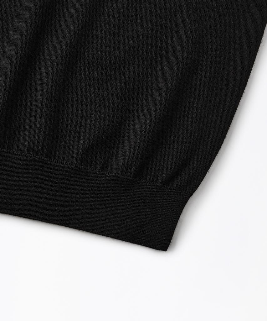 OUTSTANDING Soft Yarn Mock Neck Knit Sweater_Black