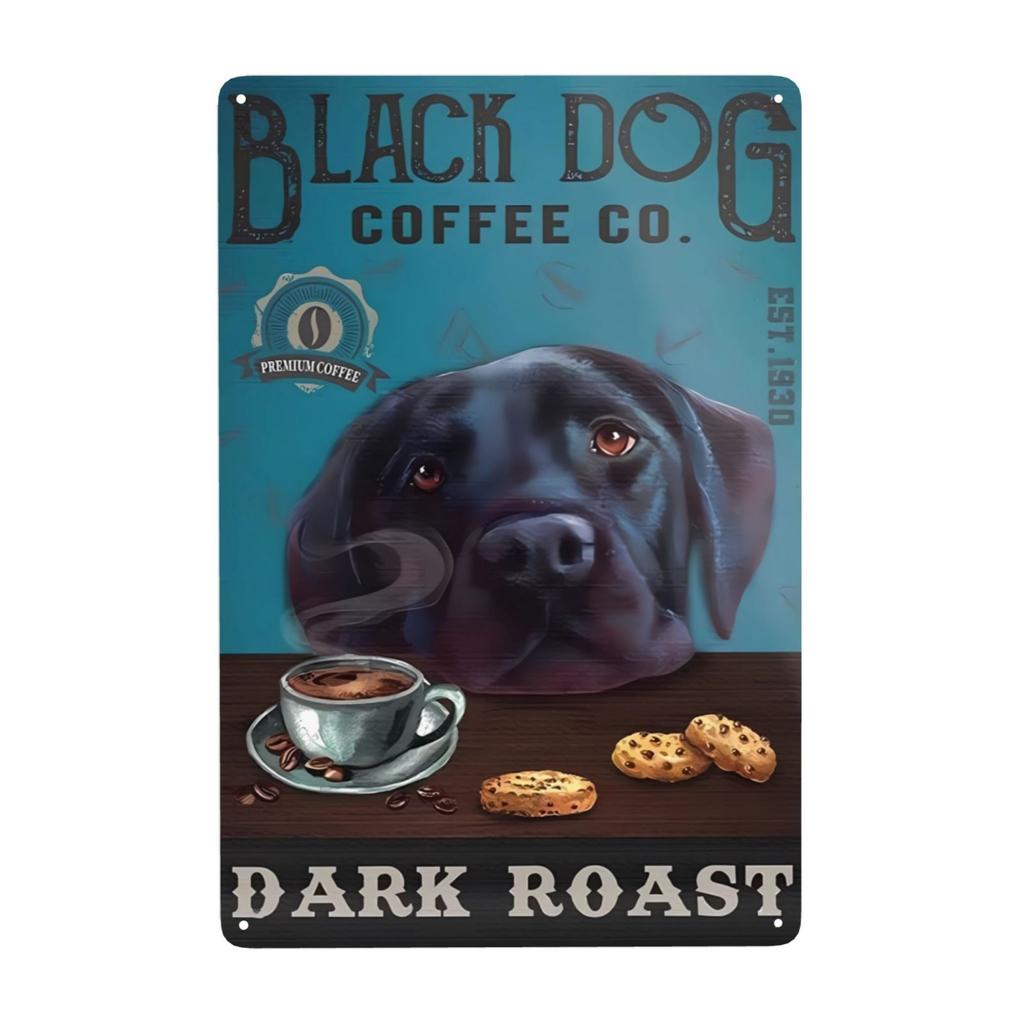 Mfoever  Coffee Metal Signs Bernese Mountain Dog Coffee Co Awaken The Senses Signs Vintage Signs for Home Cafe Kitchen X Inch