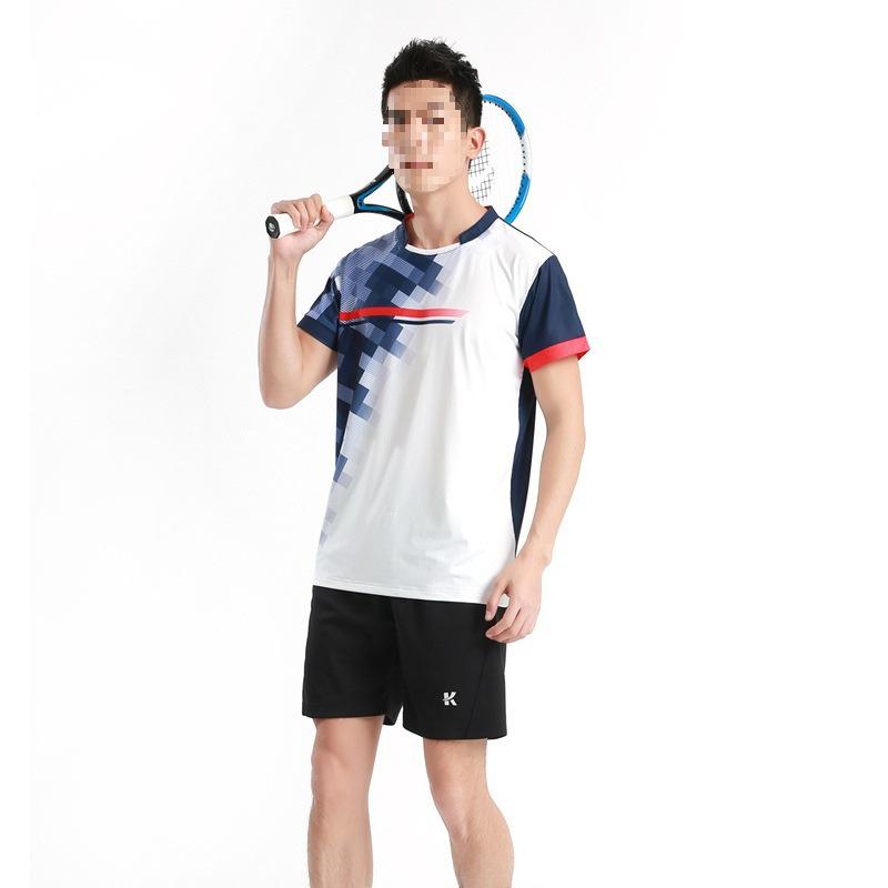 Summer badminton jersey set men's and women's fast-drying breathable table tennis team competition jersey printing number printing net row jersey