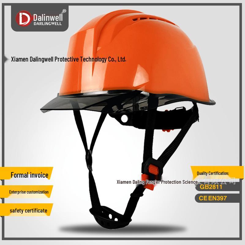 Dalinwell Two-Color Transparent Brim Safety Helmet for Construction - ABS Zhongjian Breathable Design, New National Standard Compliant