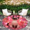Pink Siamese Cat pattern round rug,Carpet Rug for Living Room Bedroom  Playroom ,Non-slip Floor Mat,Holiday Gifts and Birthday Gifts.