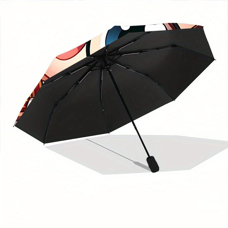 1pc Harry Potter Wizard's Automatic Open/CloseUmbrella-CuteUmbrella with Cute Design, Portable 3-Fold Compact Umbrella for Men & Women, Vale