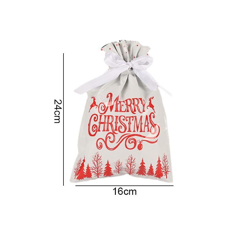 Christmas Gift Bags Large Capacity Merry Christmas Drawstring Gift Packaging Bags 2025 Navidad Party Candy Cookie Wrap Pouch