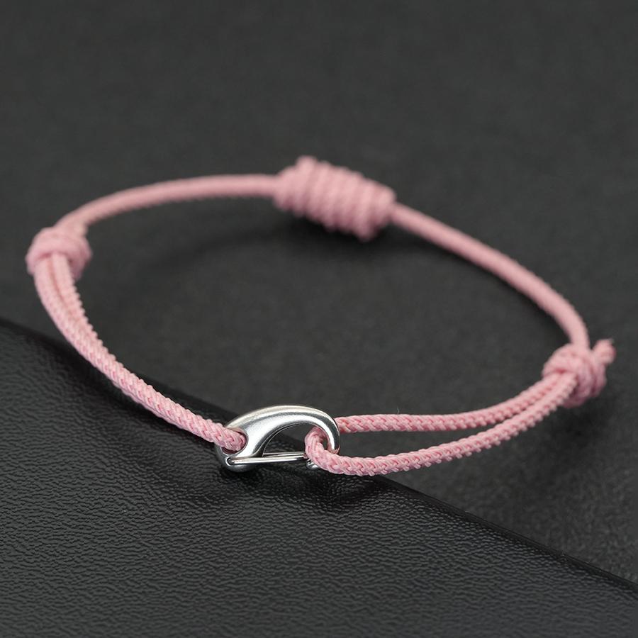 

Fashion Men String Bracelet Leisure Versatile Accessories 5 Colors Available Grade A Rope Colorfast Lucky Fabric Braclet Homme розовый