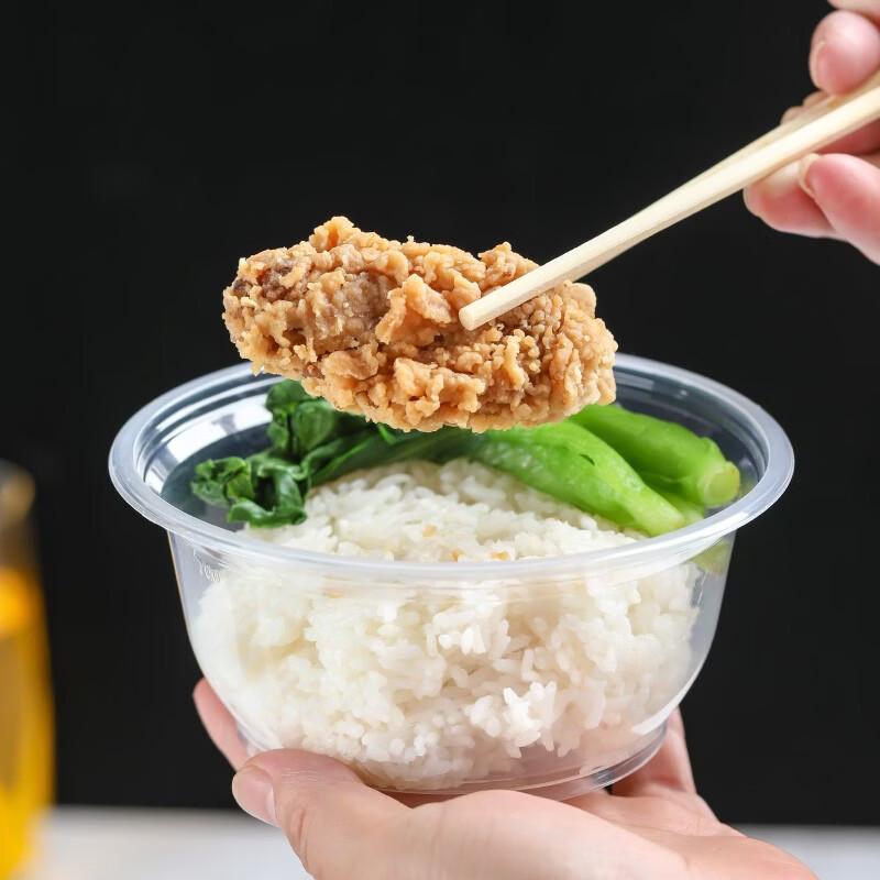 Fangcaodi 700ml Thickened Disposable Plastic Bowls (100 Count)