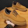 Labor Insurance Shoes Autumn Waterproof and Non-slip Chef's Kitchen Black Casual Leather Shoes Martin Boots