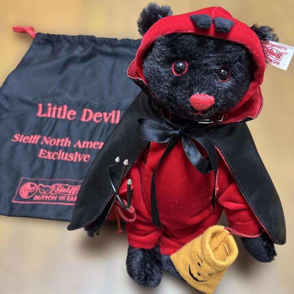 [USED] Steiff Little Devil Teddy Bear Halloween