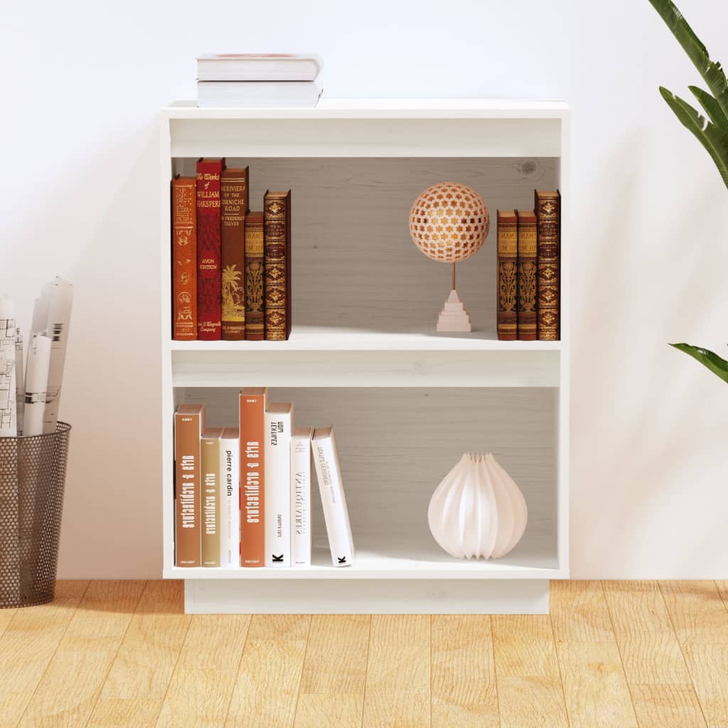Vidaxl Cabinet, White, 60X34X75 Cm, Solid Pine Wood