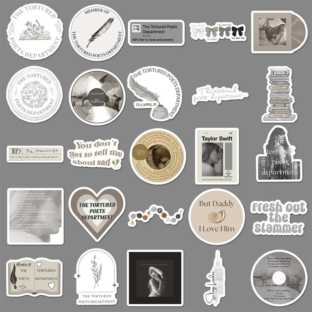 50 Taylor Swift Singer Merch Waterproof Phone Epoxy Sticker Sheets