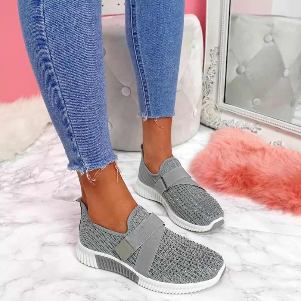Damen Slip On Sportschuhe Fitness Sneaker Strass Turnschuhe Strick 899315 Top Damen Slip On Sportschuhe Fitness Sneaker Strass Turnschuhe Strick 899315 Top