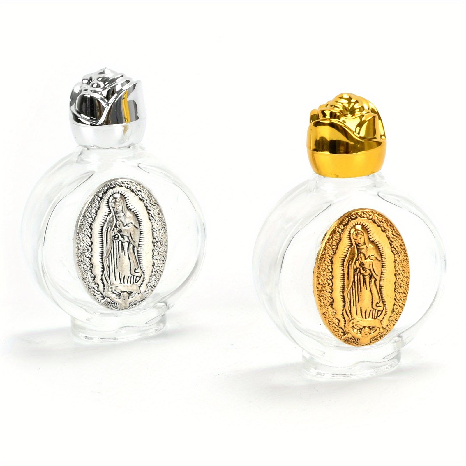 

1Pc Holy Water Our Lady of Guadalupe Bottle Religious Cross Bottle Christian Virgin Sculpture Bottle Holy Water Bottle золотий