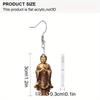 2D Flache Buddha-Statue Bodhisattva Zen-Muster Acryl-Ohrring Tropfenförmige Ohrringe Schmuck für Frauen Weiblich