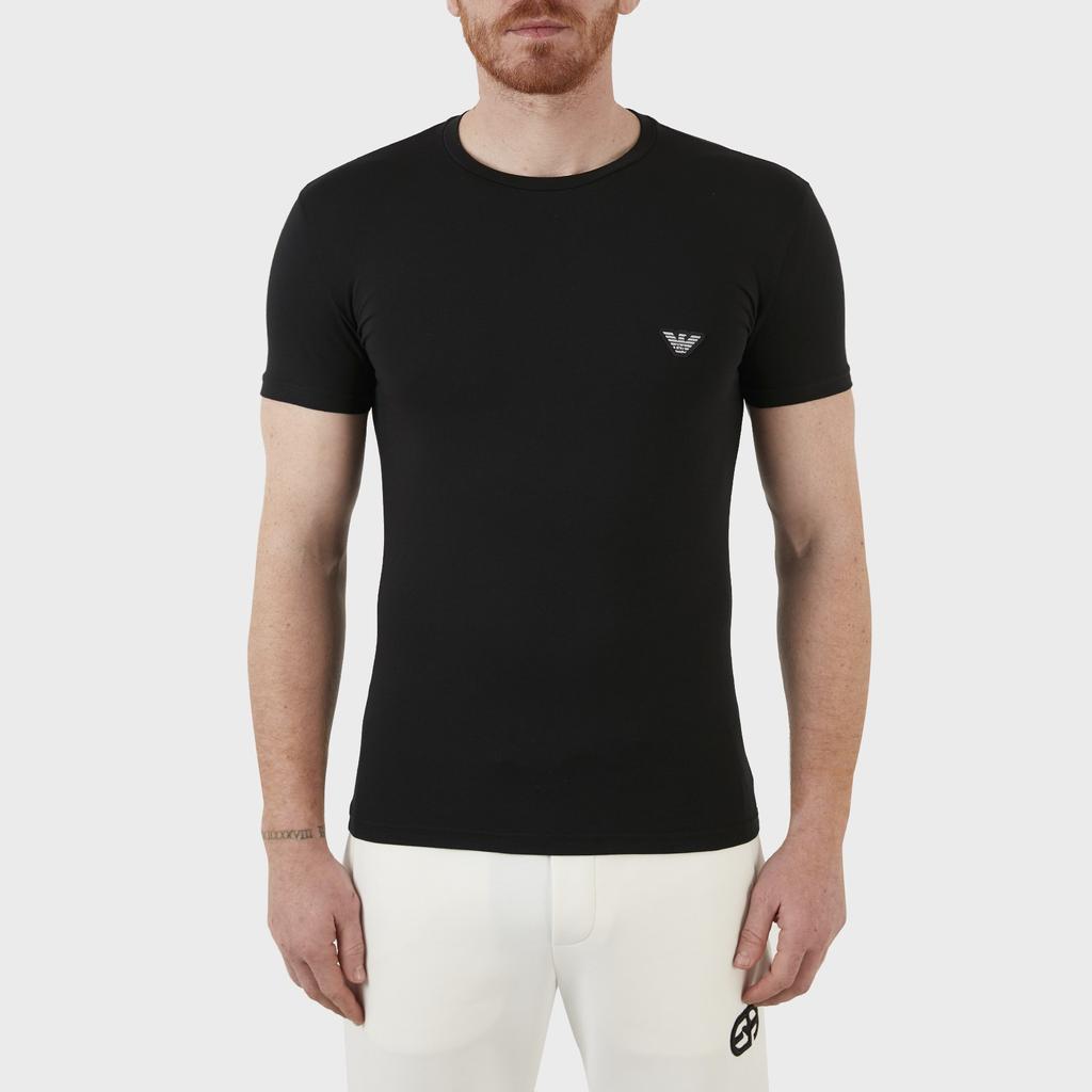 EMPORIO ARMANI SS22 Regular T Shirt Men's Black 111035-2R512-00020