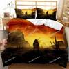 Western Cowboy Duvet Cover Set Vintage Farmhouse Bedding Set for Kids Boys Teens Queen Size Soft Polyester Quilt Cover741