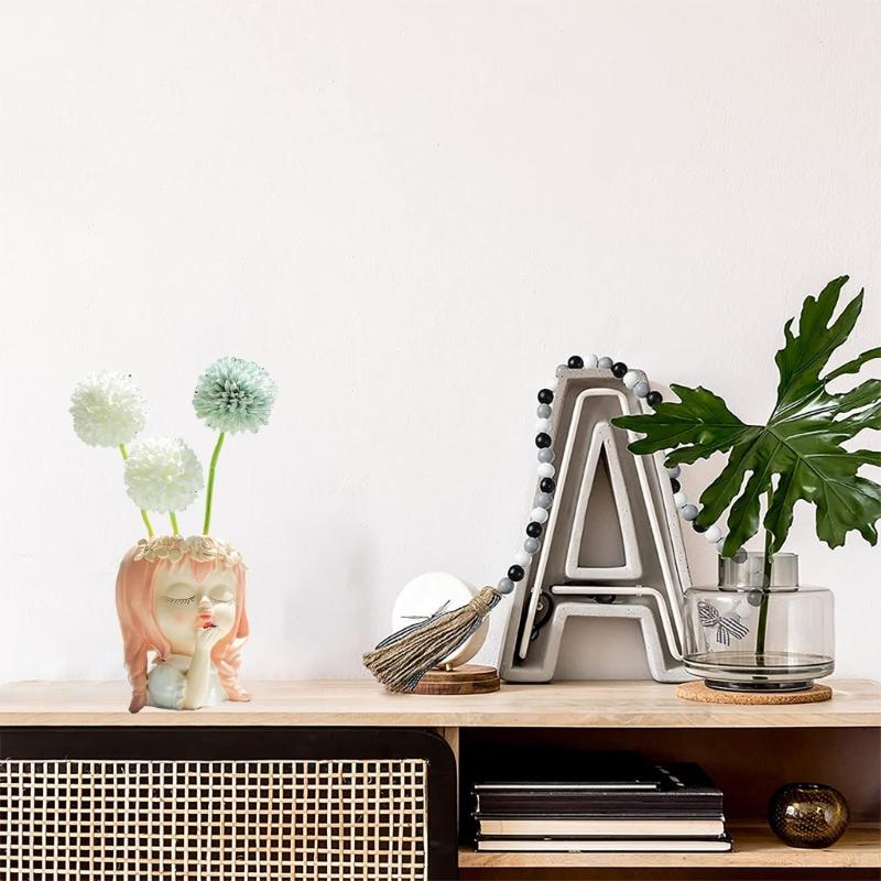 Wreath Girls Pen Holder Silicone Molds Table Ornament Mould Plasters Making Tool Succulent Planter Mold Easy To Clean