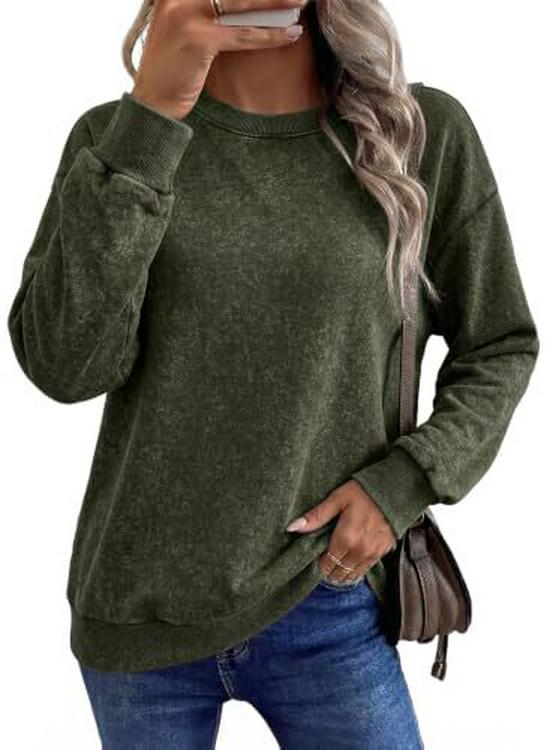 Herbst 2026 Acid Wash Hoodie: Europäischer & Amerikanischer Stil, Rundhals, Langarm Pullover.