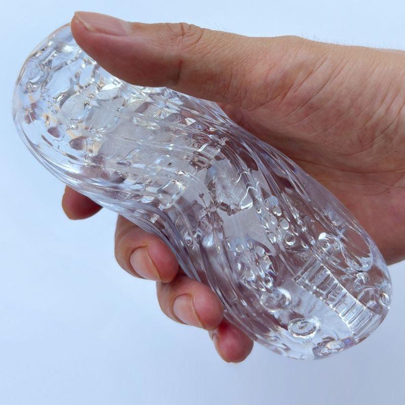 Mužský masturbátor Transparentní želé Umělá vaginální skutečná kočička pro muže Zvětšovač penisu Zvětšovač penisu sání erotické hračky