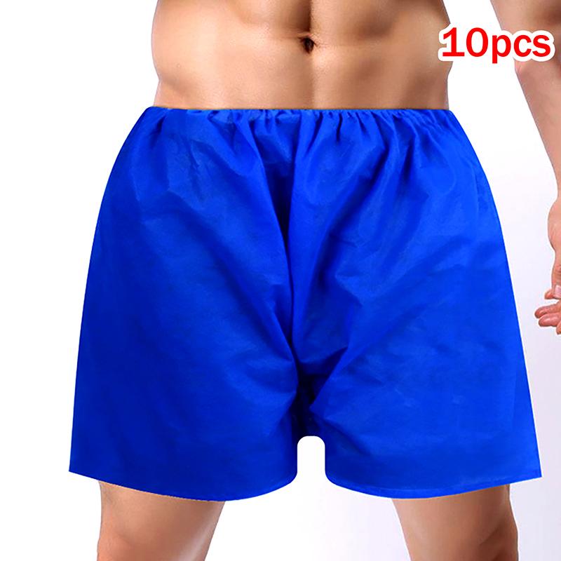 10Pcs Travel Mens Disposable Underwear,Disposable Underwear, Massage Shorts, Men'S Plus Size Pants, Beauty Salon Sauna Pants
