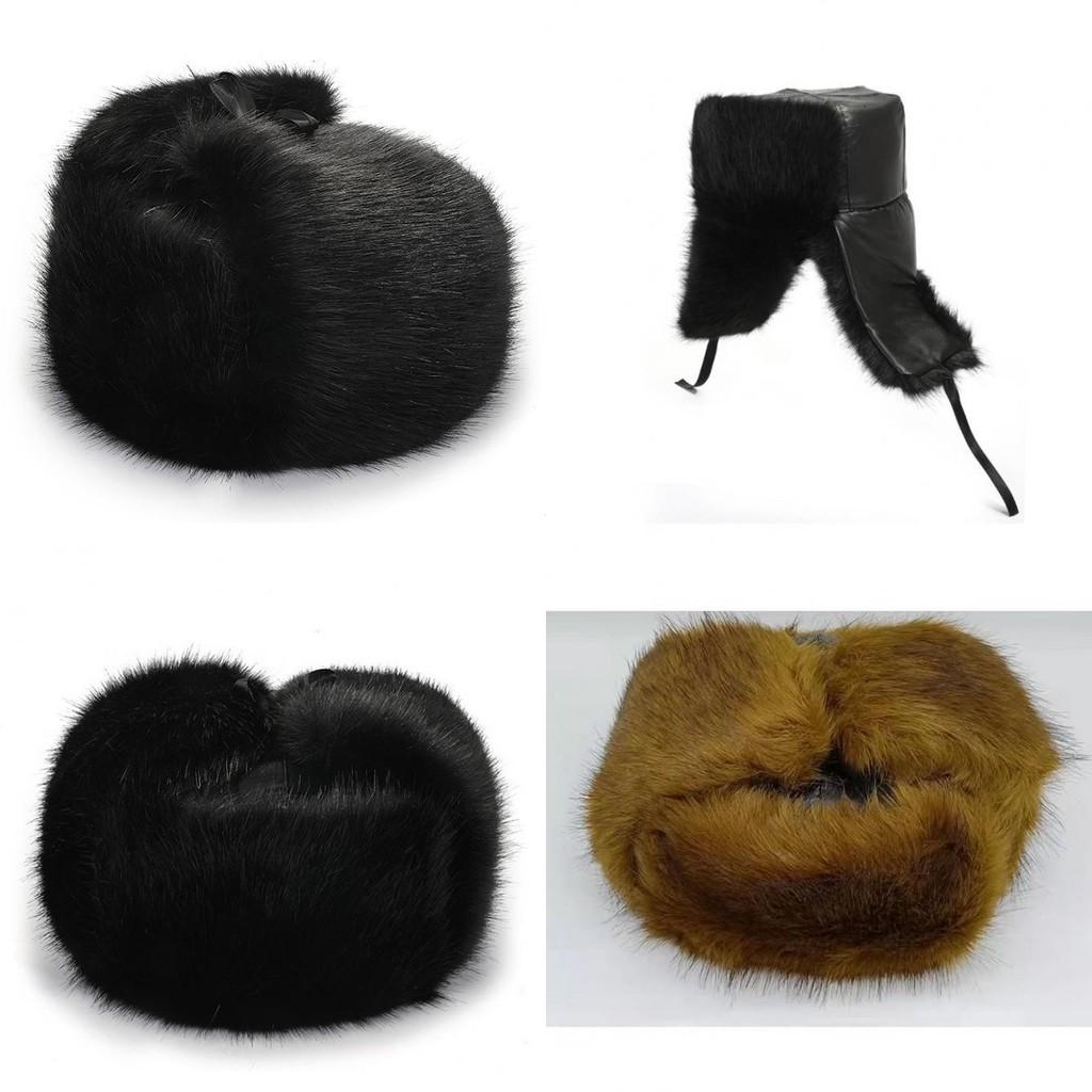 Hat Mink Winter Middle Aged Elderly Warm Thick Velvet Ear Protection