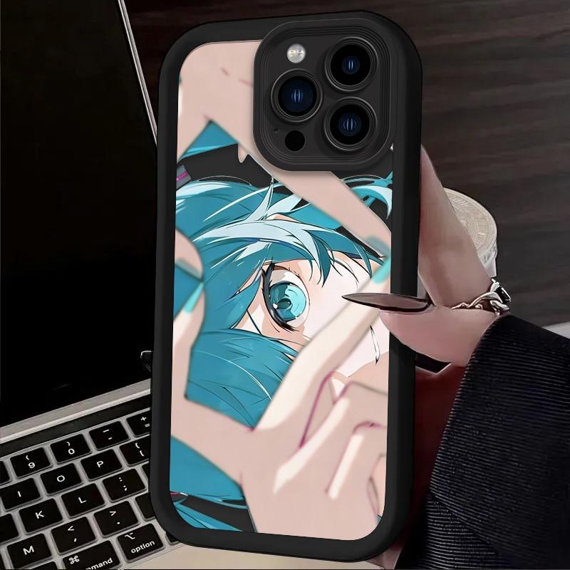 H-Hatsunes Kawaii Love Heart M-Miku Phone Case For iPhone 17 Air 16 16E 15 14 13 12 11 Pro Max X XS X S Max XR SE 2020 SE4 7 8