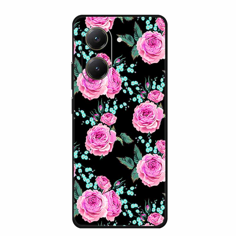 Black Silicone Case For Xiaomi Poco X7 Pro M7 4G Plus Case Cartoon Soft TPU Back Cover For Poco C71 Redmi A5 4G Phone Case C 71