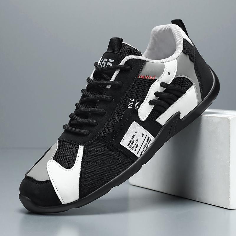 Leather Running Shoes Men Casual Shoes Outdoor Breathable Man Walking Lightweight Comfortable White Sneakers Tennis Sport Shoes