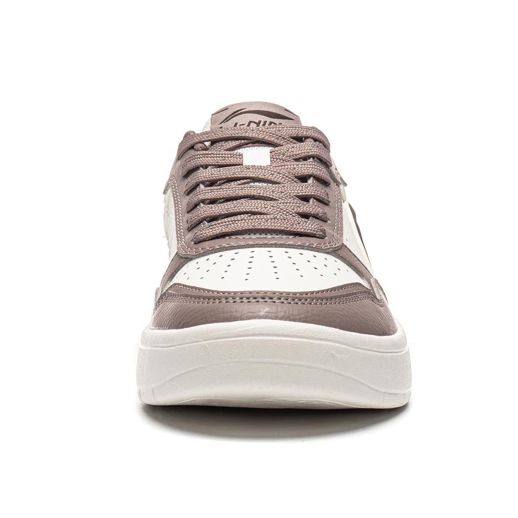 Li Ning Sycee V5 Skateboard Shoes Women's Low Top Mist White/Sand Purple AGCW274-5