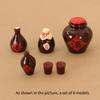 6Pcs/Set Dollhouse Miniature Wine Bottle Wine Glass Cup Model Kitchen Furniture Decor Toy Doll House Accessories