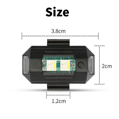 Motocyklové světlo Dron Stroboskopické světlo 7 barev Mini USB LED Proti kolizi Kolo Letadlo Noční létání Blikající Výstražné signální světlo