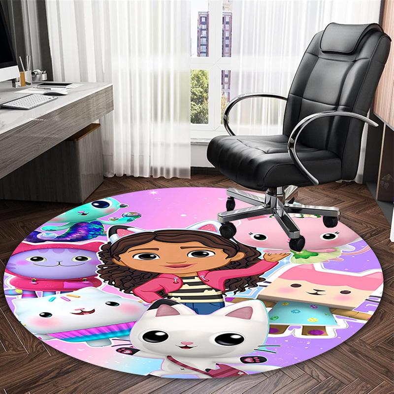 1pc Gaby's Bubble House2 Print Round Carpet Chair Round Carpet Suitable for Bedroom Living Room Home Decorative Carpet
