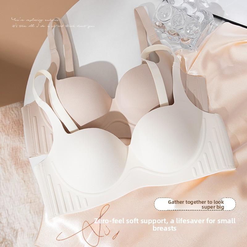 Sexy Seamless Half Cup Bra for Small Bust, Push Up Enhance Uplift Anti-Sagging Side Support Women's Lingerie
