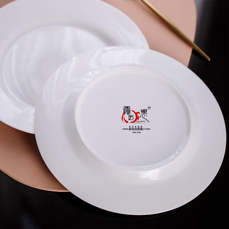 10-inch Pure White Ceramic Dinner Plate