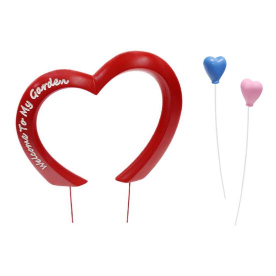 

Колышек для арки в форме сердца Колышек для арки из смолы с воздушными шарами в форме сердца Декор для кашпо Колышек для цветочных горшков Цветочные клумбы Украшения для бонсай Hearts