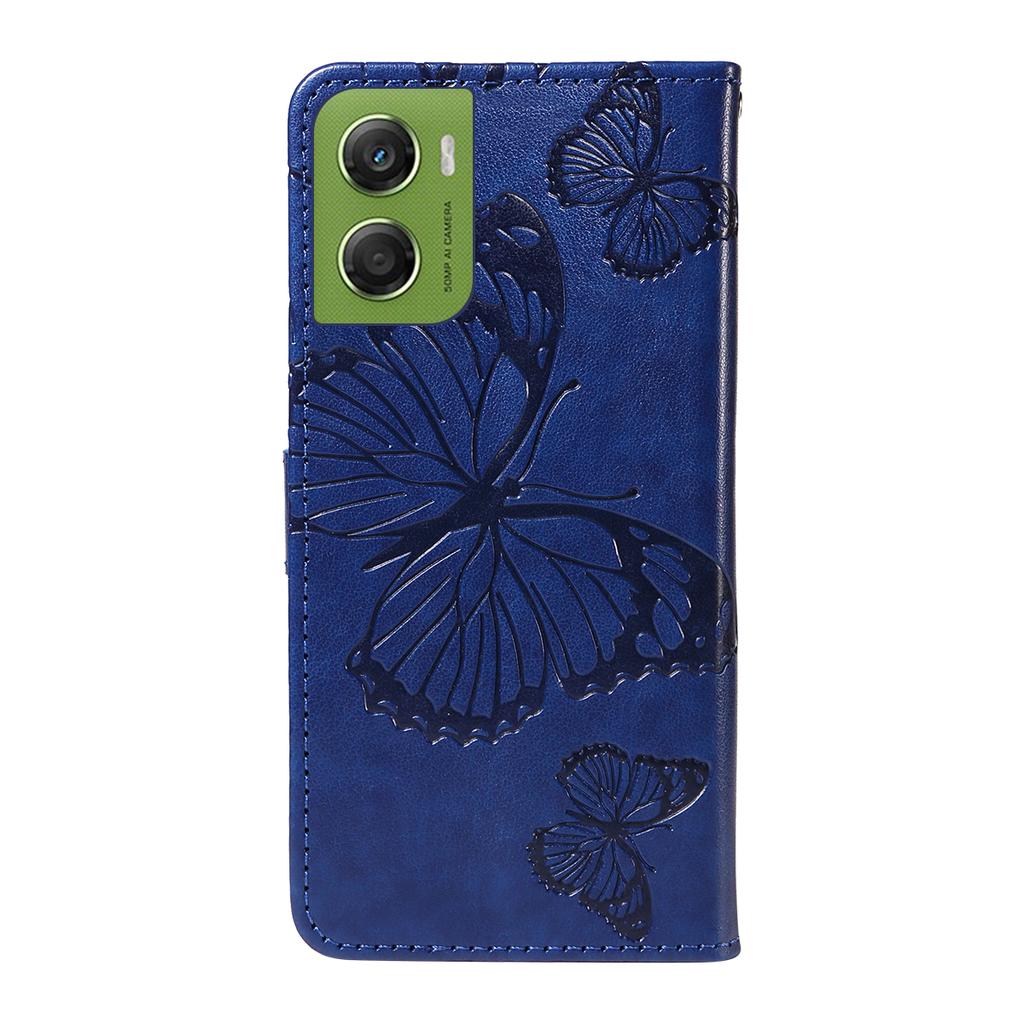 For Motorola Moto G06 4G Wallet Case Floral Butterfly Imprinted Leather Phone Cover Stand
