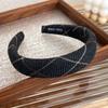 Retro Classic Plaid Headbands for Woman Temperament Hair Bands Sponge Width Hair Hoop Autumn Winter Fashion Hair Accessories New