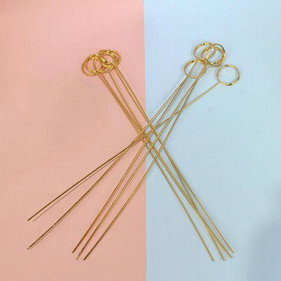 Gold-Plated Heart Clip for Flower Bouquets - Korean Style