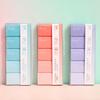 5pcs Pure Gradient Color Erasers Set Less-dust for Pencil Cleaning Stationery School Exam