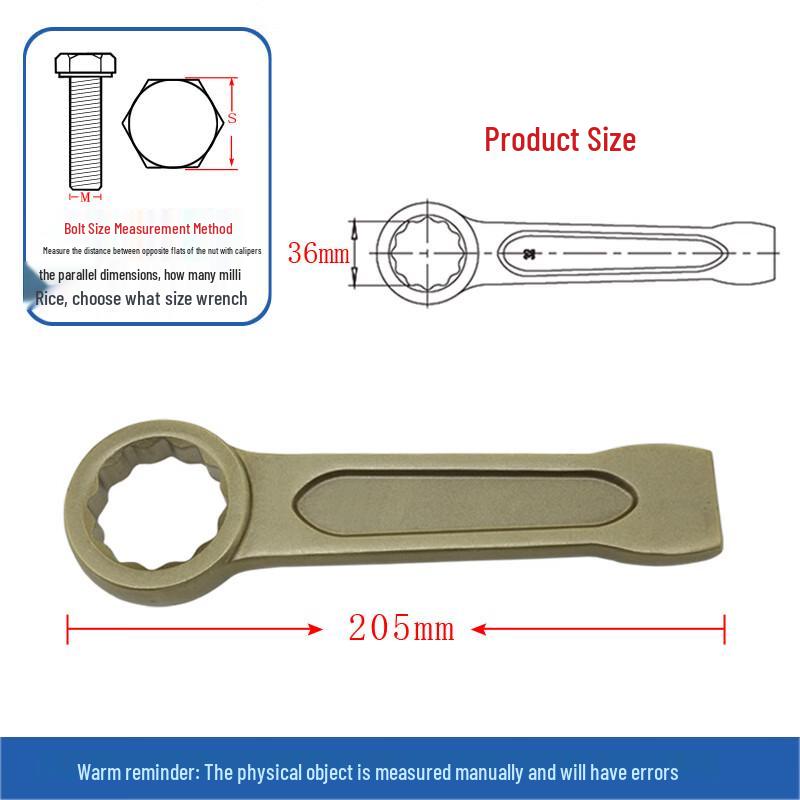 Bohai 1002 Explosion-Proof Striking Combination Wrench 36mm