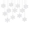 12 Pcs Felt Snowflake Christmas Ornaments White Snowflake Hanging Decoration for Winter Tree Mantel Wall Home Party Decor