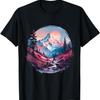 Mountain Hiking Nature Graphic Sunrise Funny Forest Outdoor T-Shirt