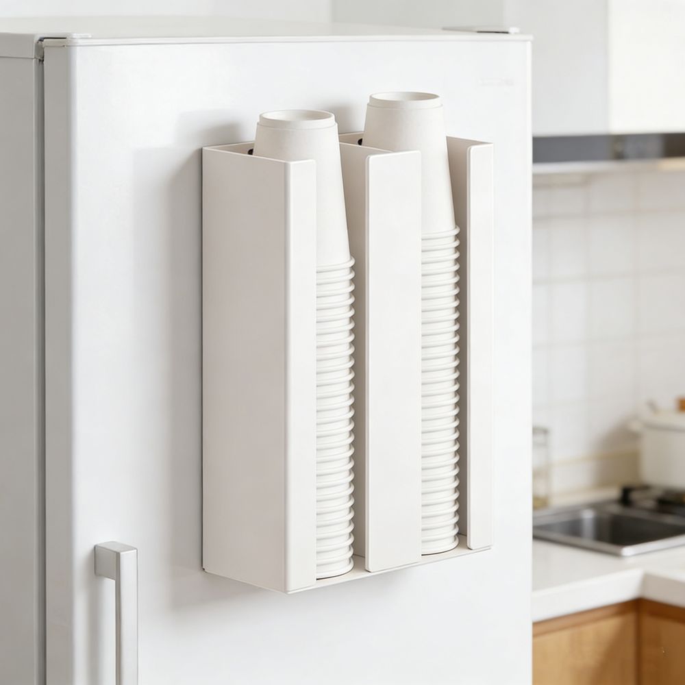 Wall Mounted Paper Cup Dispenser Iron Paper Cup Organizer Durable Cup Storage Rack  for Home