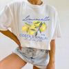 Retro Limoncello La Dolce Vita Women Cotton Tee Lemon Shirt Italy Tshirt Coastal Granddaughter Aesthetic Amalfi Coast Print Tops