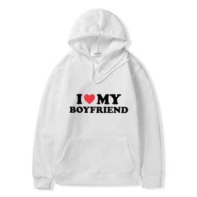 Fashion Long Sleeve Men/Women Hoody I Love My Boyfriend Printing Popula Women Hoodies Sweatshirt Gothic Winter Pullover